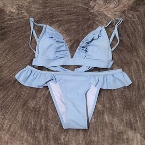 🌺 3 for $10 🌺 NWOT Blue Ruffle Bikini💙✨